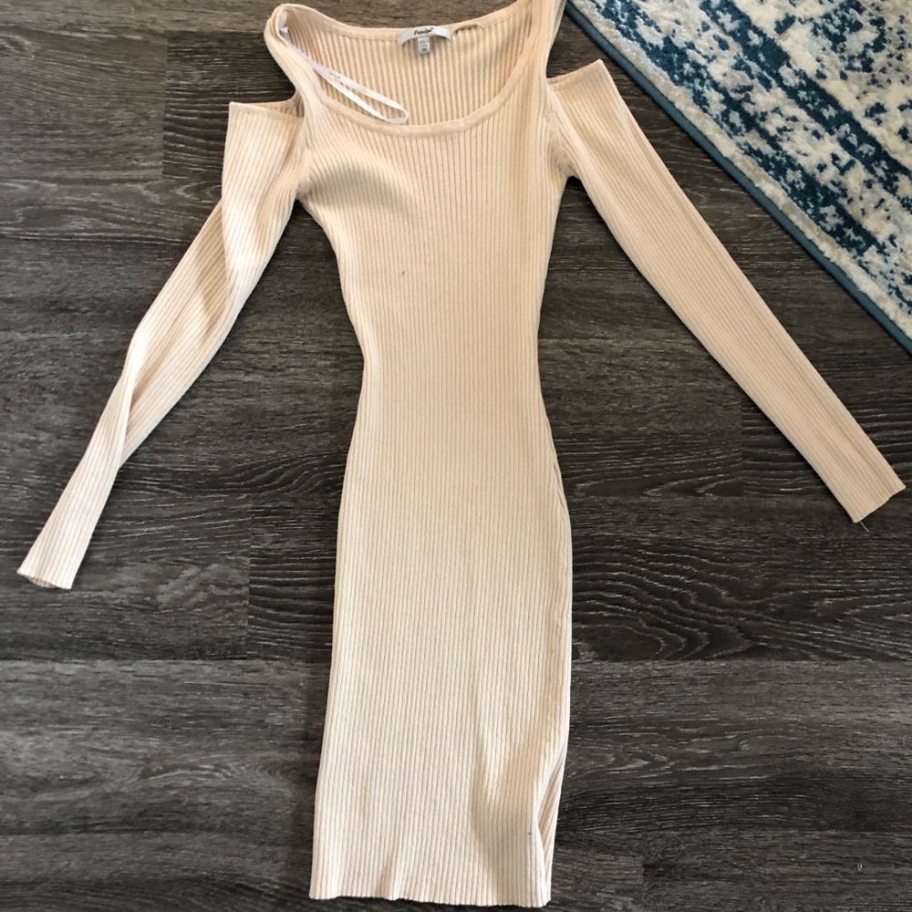 Dress open shoulder tight sweater